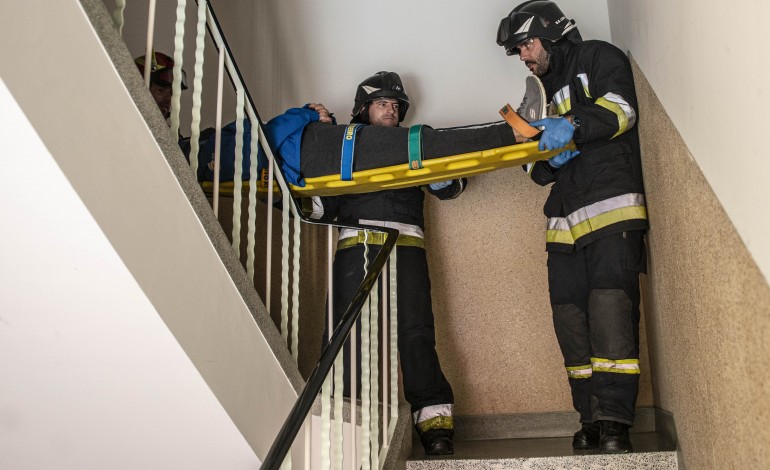 Simulacro de sismo em Leiria