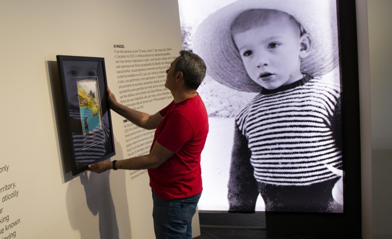 Montagem da exposição no Museu de Leiria